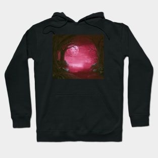 Spooky Halloween Forest Background Hoodie